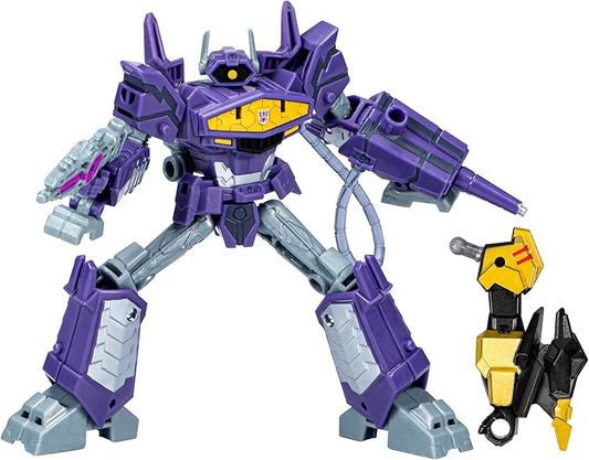 Transformers Toys EarthSpark Deluxe Class Shockwave Action Figure, 5-Inch, Robot Toys for Kids Ages 6 and Up - Figurio