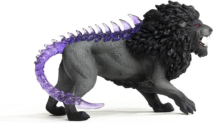 Schleich Eldrador Creatures Mythical Shadow Lion Action Figure - Highly Detailed and Realistic Figurine Toy with Transparent Tail for Boys and Girls, Gift for Kids Ages 7+ - Figurio