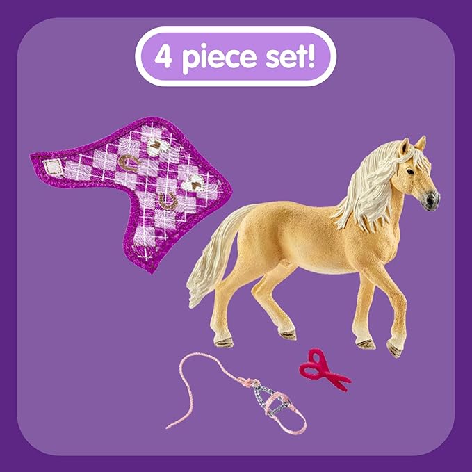 Schleich Horse Club, Horse Toys for Girls and Boys, Sofia's Fashion Creation Horse Set with Horse Figurine and Accessories, 3 Pieces, Ages 5+ - Figurio