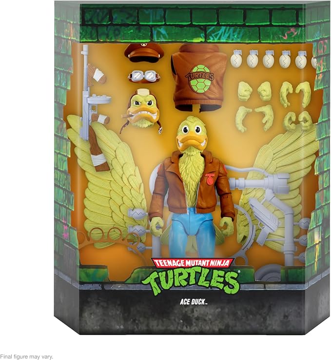 Super7 ULTIMATES! Teenage Mutant Ninja Turtles Ace Duck - 7" TMNT Action Figure with Accessories Classic Cartoon Collectibles and Retro Toys - Figurio