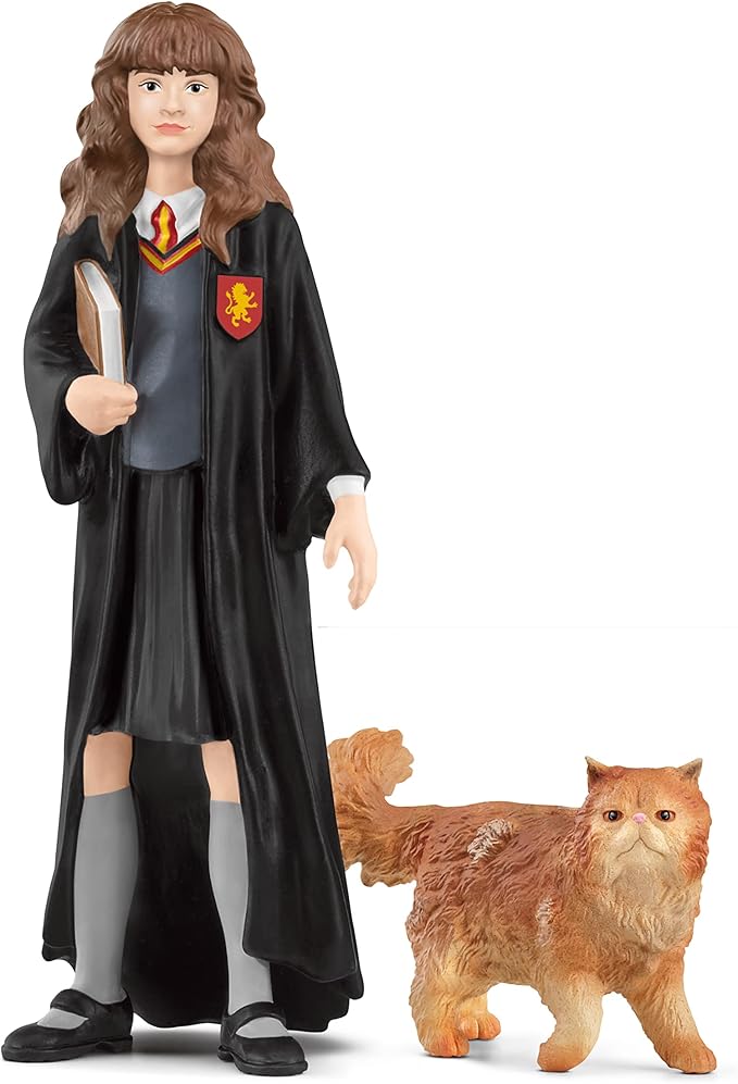 Schleich Wizarding World of Harry Potter 2-Piece Set with Hermione Granger & Crookshanks Collectible Figurines for Kids Ages 6+ - Figurio