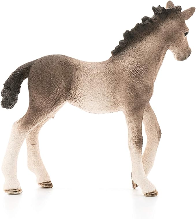 Schleich Horse Club, Horse Toys for Girls and Boys, Andalusian Foal Baby Horse Toy Figurine, Ages 5+ - Figurio