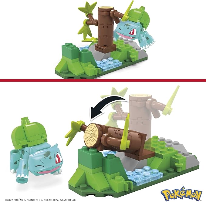 Mega Pokémon Building Toys Set, Bulbasaur’s Forest Fun with 82 Pieces, 1 Poseable Character, for Kids - Figurio