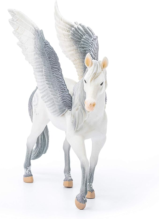 Schleich bayala Mythical Princess Pegasus Unicorn Figurine - Featuring Purple Wings, Highly Durable and Fun Imaginative Animal Toy for Boys and Girls, Gift for Kids Ages 5+ - Figurio