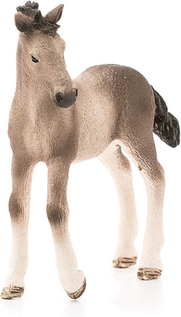 Schleich Horse Club, Horse Toys for Girls and Boys, Andalusian Foal Baby Horse Toy Figurine, Ages 5+ - Figurio