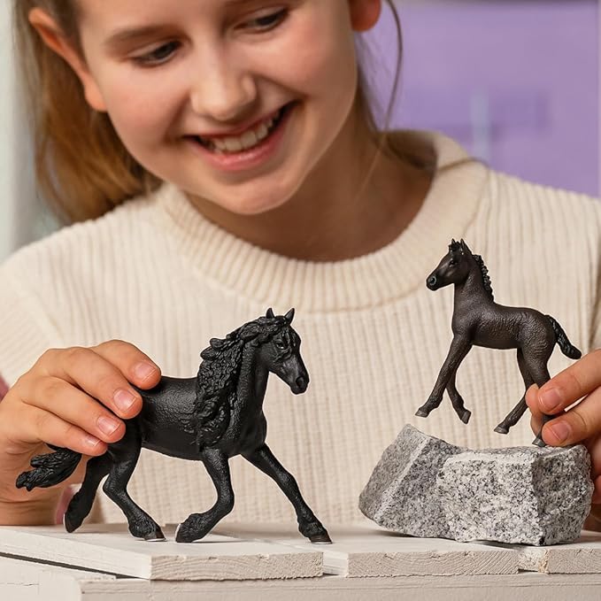 Schleich Horse Club New 2024 Horse Animal Toy Frisian Stallion Horse Toy Figurine - Figurio