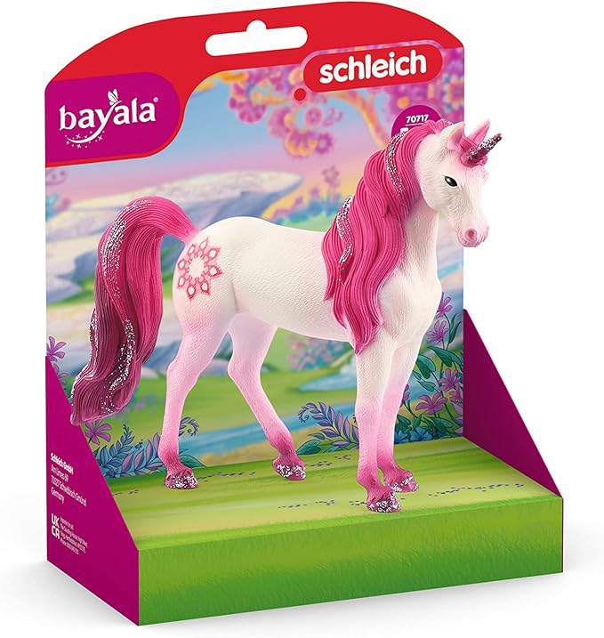 Schleich bayala, Unicorn Toys for Girls and Boys, Mandala Unicorn Mare Unicorn Figurine, Pink, Ages 5+ - Figurio