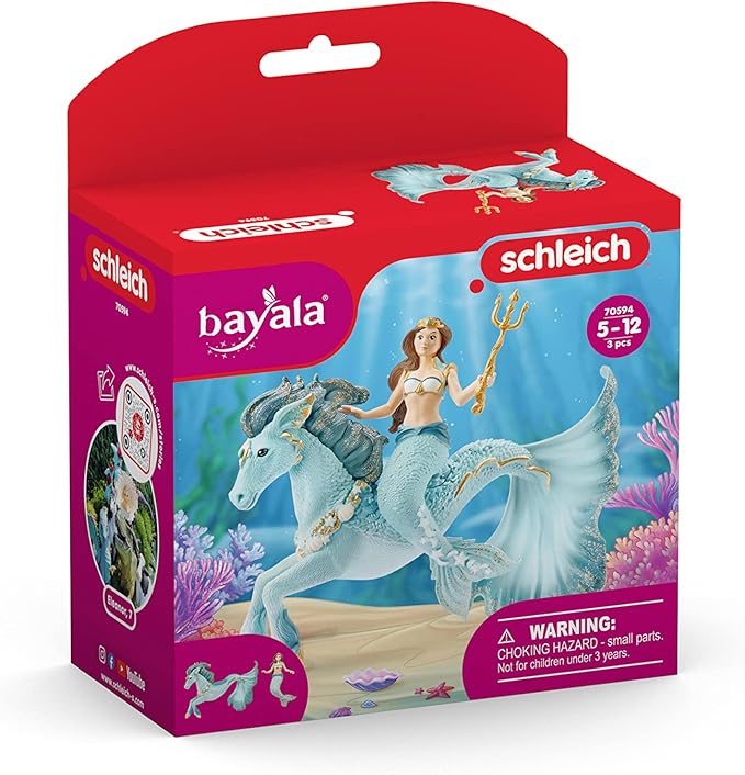 Schleich bayala, Mermaid and Unicorn Toys for Girls and Boys, Mermaid Eyela Figure with Underwater Unicorn Toy, Ages 5+ - Figurio