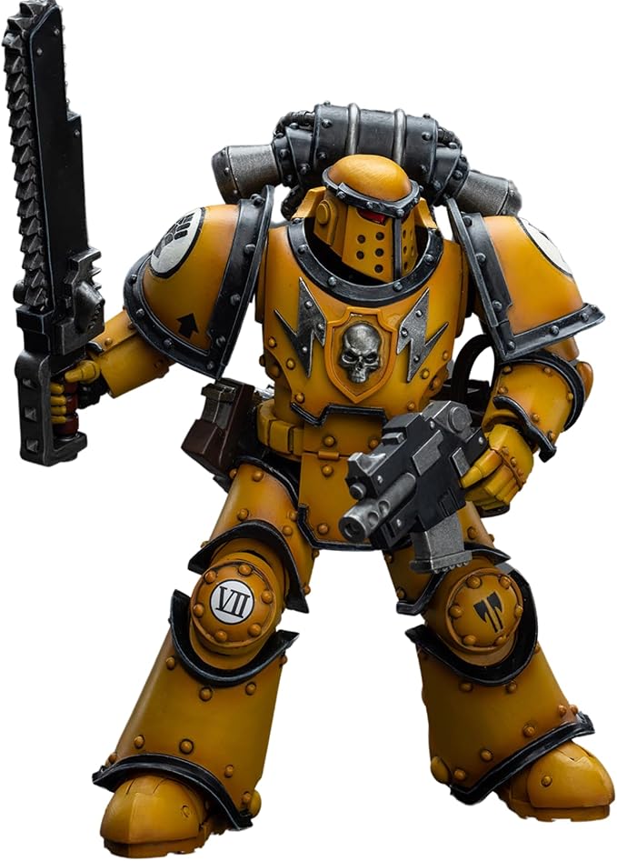 JOYTOY Warhammer 40,000 1/18 Action Figure Imperial Fists Legion MkIII Despoiler Squad Legion Despoiler with Chainsword Collection Model Christmas Birthday Gifts - Figurio