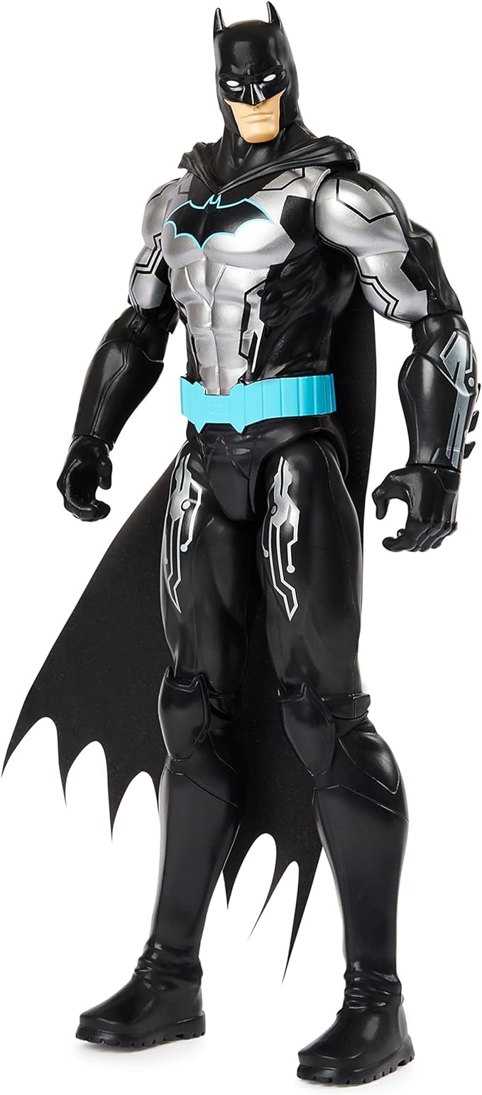 Batman 12-inch Bat-Tech Action Figure (Black/Blue Suit), Kids Toys for Boys Aged 3 and up - Figurio