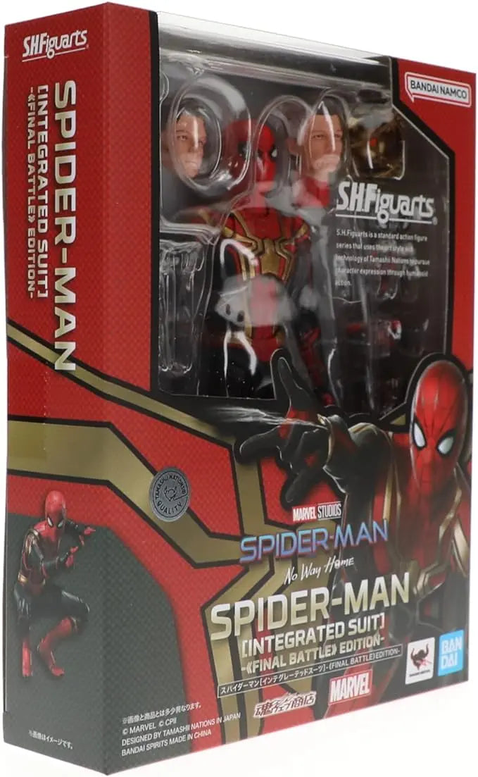 TAMASHII NATIONS - Spider-Man: No Way Home - Spider-Man [Integrated Suit] Final Battle Edition, Bandai Spirits S.H.Figuarts Action Figure - Figurio