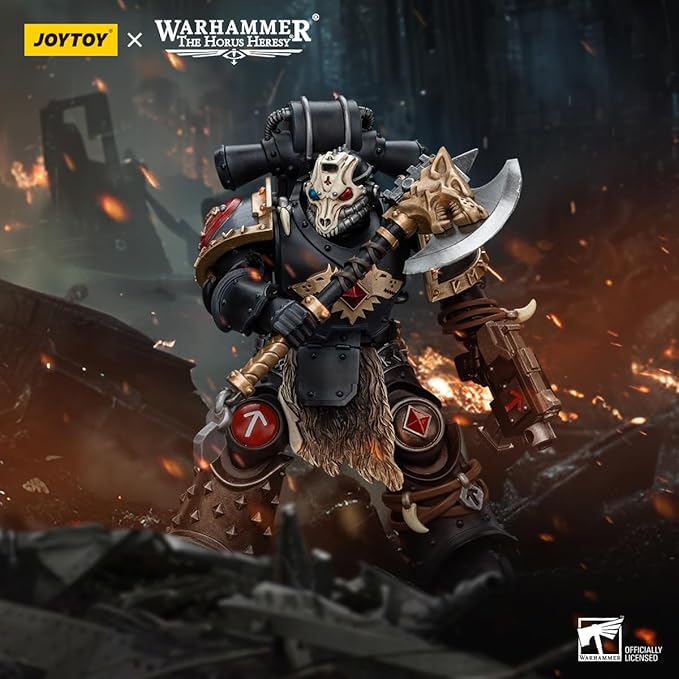 JOYTOY Warhammer 40K Space Wolves Deathsworn Pack Deathsworn 4, 1:18 Scale Action Figure Mecha Joy Toy Collection Model 4.8 inch - Figurio