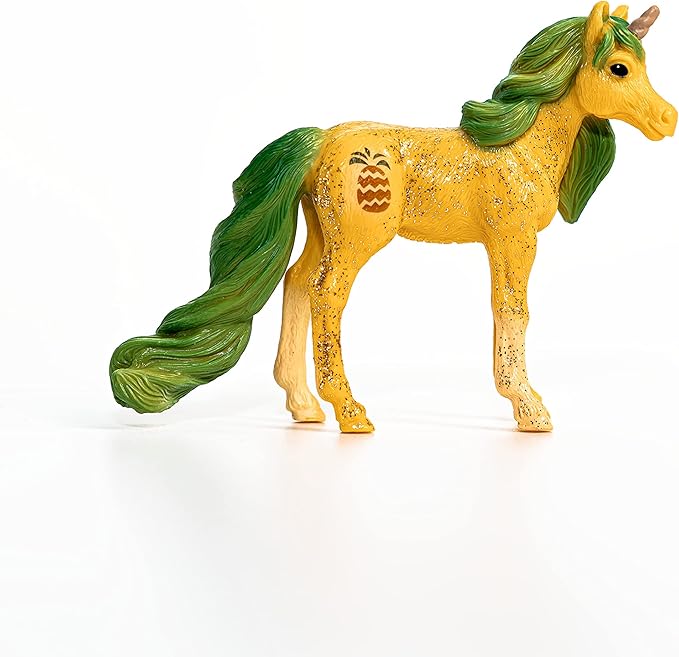 SCHLEICH bayala, Unicorn Toys, Unicorn Gifts for Girls and Boys 5-12 Years Old, Pineapple Unicorn Foal , Yellow - Figurio