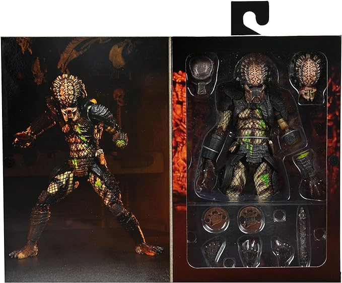 NECA - Predator 2 Ultimate Battle Damaged City Hunter 7 Action Figure, Battle Damaged City Hunger, 8 Inch - Figurio