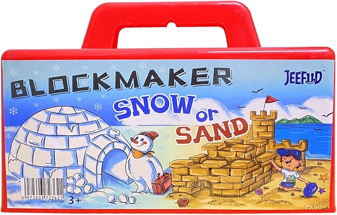 JEEFUD Snow Block Maker, Sand Castle Mold, Beach Snow Building Kit Toys for Kids, 2 Pack (Red & Purple) - Figurio