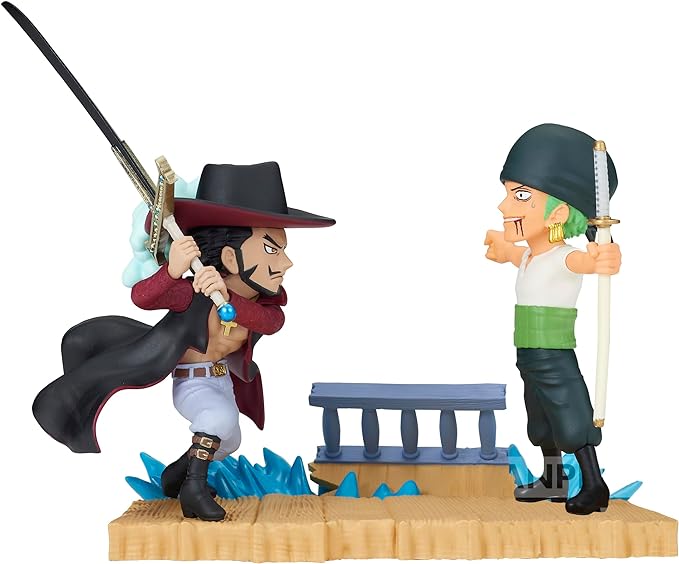 Banpresto - One Piece - Log Stories - Roronoa Zoro vs Dracule Mihawk, Bandai Spirits World Collectable Figure - Figurio