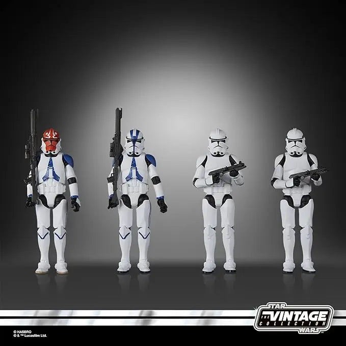 STAR WARS The Vintage Collection Phase II Clone Trooper, AHSOKA 3.75 Inch Collectible Action Figure 4-Pack - Figurio