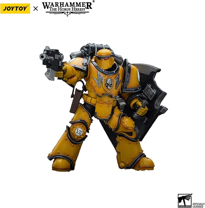 JOYTOY 1/18 Action Figure Warhammer 40,000 Imperial Fists Legion MkIII Breacher Squad Legion Breacher with Graviton Gun 4.8inch Movable Model Collectible Figurine - Figurio