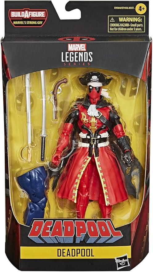 Marvel Hasbro Legends Series 6-inch Deadpool Collection Deadpool Action Figure (Pirate) Toy Premium Design and 3 Accessories - Figurio