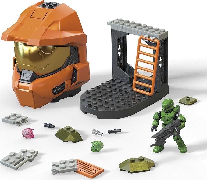 Mega Halo Zone Control Construction Set with Spartan Helmet, Building Toys for Boys, ages 8+ - Figurio