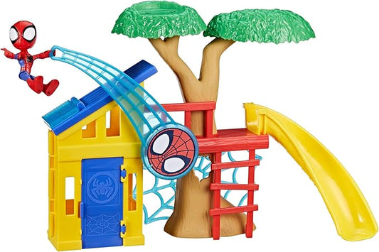 Spidey and his Amazing Friends Spidey Playground Playset, Includes 4-Inch Action Figure, Marvel Super Hero Toys for Kids 3 and Up - Figurio