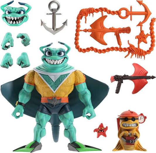 Super7 ULTIMATES! Teenage Mutant Ninja Turtles Ray Fillet - 7" TMNT Action Figure with Accessories Classic Cartoon Collectibles and Retro Toys - Figurio