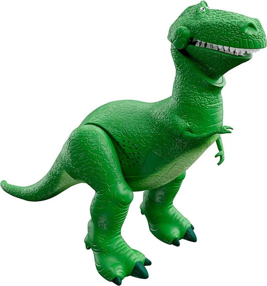 Mattel Disney Pixar Toy Story Toys, Moving & Talking Rex Dinosaur Figure, Roarin’ Laughs, 10.8 Inches Tall with 40 Phrases and Mouth & Arm Motion, Kids Gift - Figurio