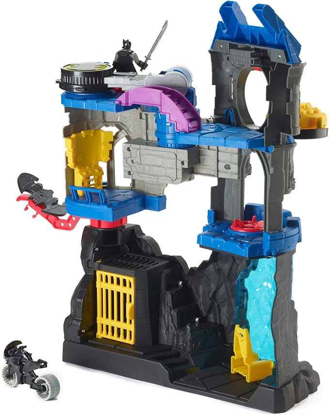 Fisher-Price Imaginext DC Super Friends Batman Toy, Wayne Manor Batcave Playset with Figure & Batcyle for Pretend Play Kids Ages 3+ Years (Amazon Exclusive) - Figurio