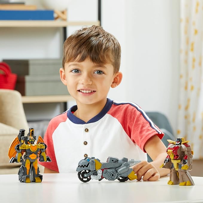 Transformers Dinobot Adventures Dinobot Squad Grimlock, Dinobot Snarl, and Predaking 3-Pack Converting Figures, 4.5-Inch Toys, Ages 3 and Up - Figurio