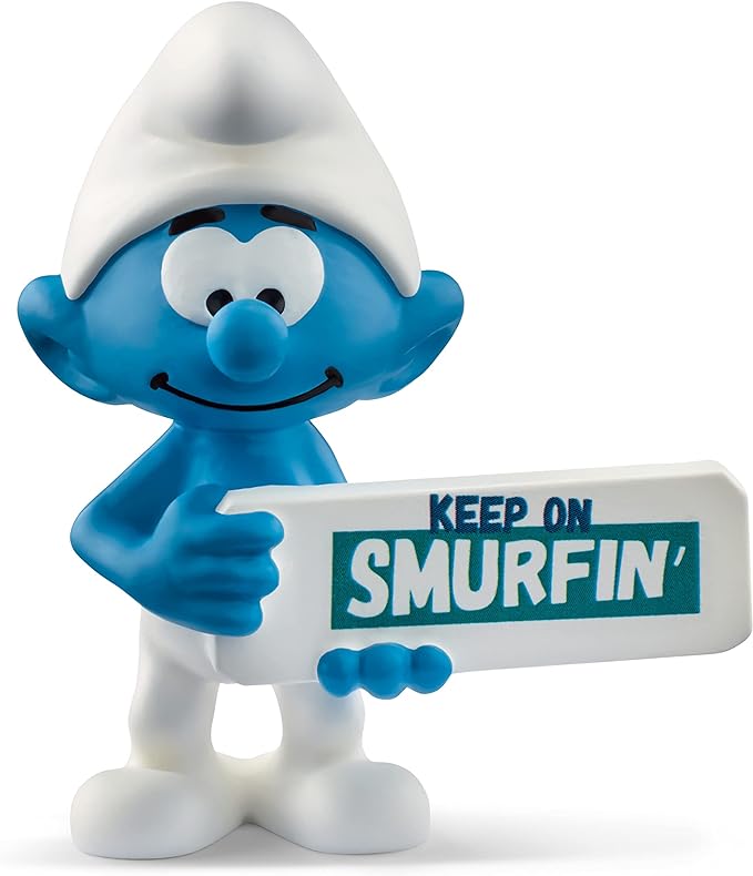 Schleich Smurfs, Collectible Retro Toys and Figurines for All Ages, Keep on Smurfin' Figure - Figurio