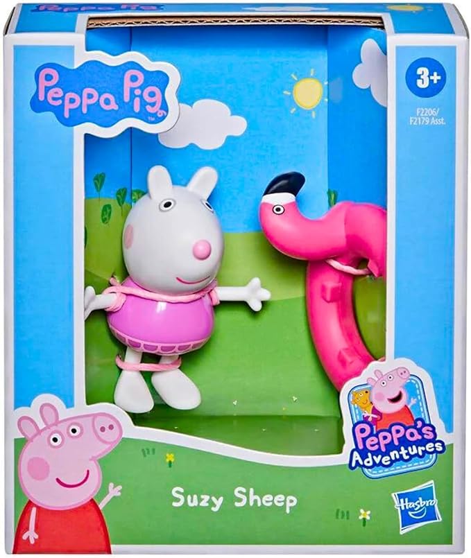 Hasbro Peppa Pig - 3" 8cm Poseable Articulated Figure & Accessory Sets - Danny Dog & Suzy Sheep - Figurio