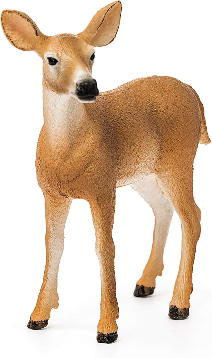 Schleich Wild Life, Animal Figurine, Animal Toys for Boys and Girls 3-8 Years Old, White-Tailed Doe, Ages 3+ - Figurio