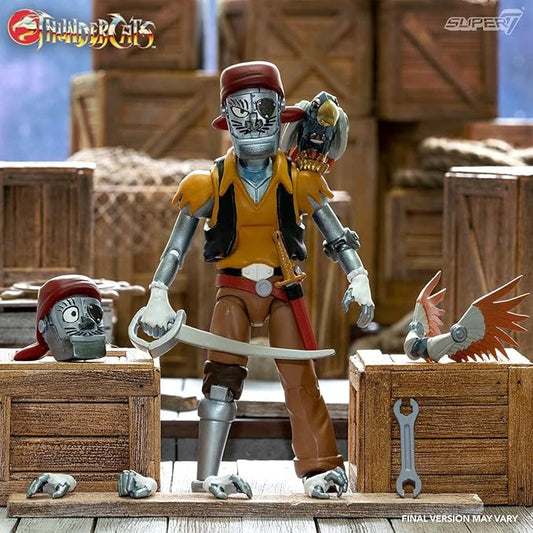 Super7 ULTIMATES! Thundercats Captain Cracker - 7" Thundercats Action Figure with Accessories Classic Cartoon Collectibles and Retro Toys - Figurio