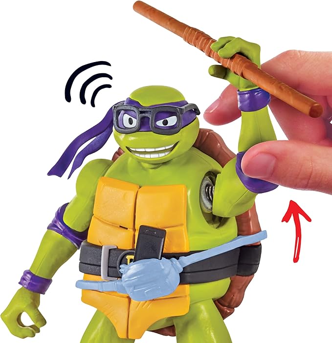 Teenage Mutant Ninja Turtles: Mutant Mayhem 5.5” Donatello Deluxe Ninja Shouts Figure by Playmates Toys - Figurio