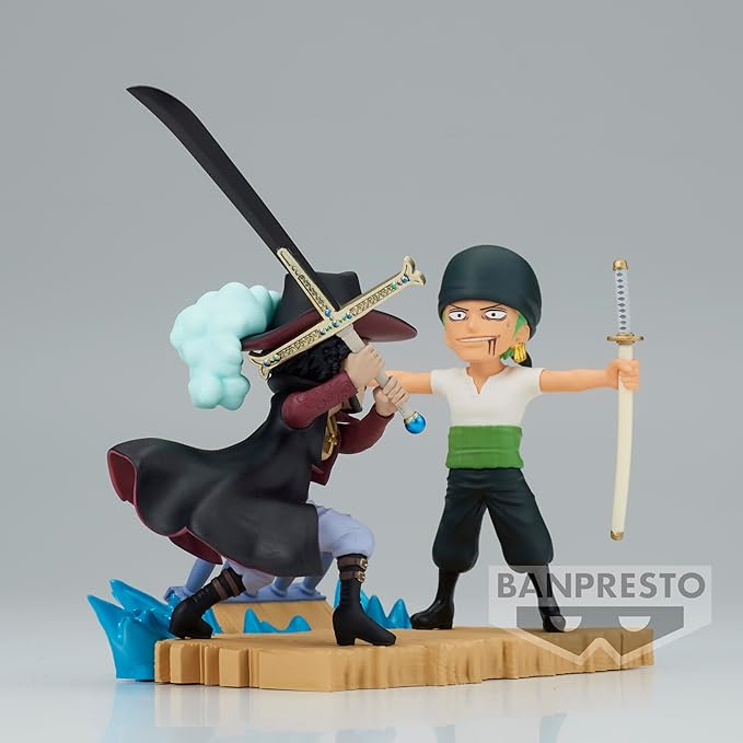 Banpresto - One Piece - Log Stories - Roronoa Zoro vs Dracule Mihawk, Bandai Spirits World Collectable Figure - Figurio