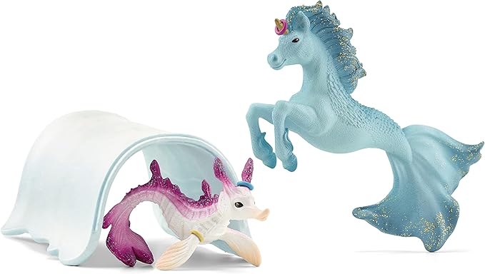 Schleich bayala, Unicorn Gifts for Girls and Boys, Magical Underwater Tournament 18-Piece Set with Mermaid Animal Toys, Ages 5+ - Figurio