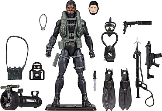 G.I. Joe Classified Series 60th Anniversary Action Sailor - Recon Diver, Collectible 6-Inch Action Figure with 17 Accessories - Figurio