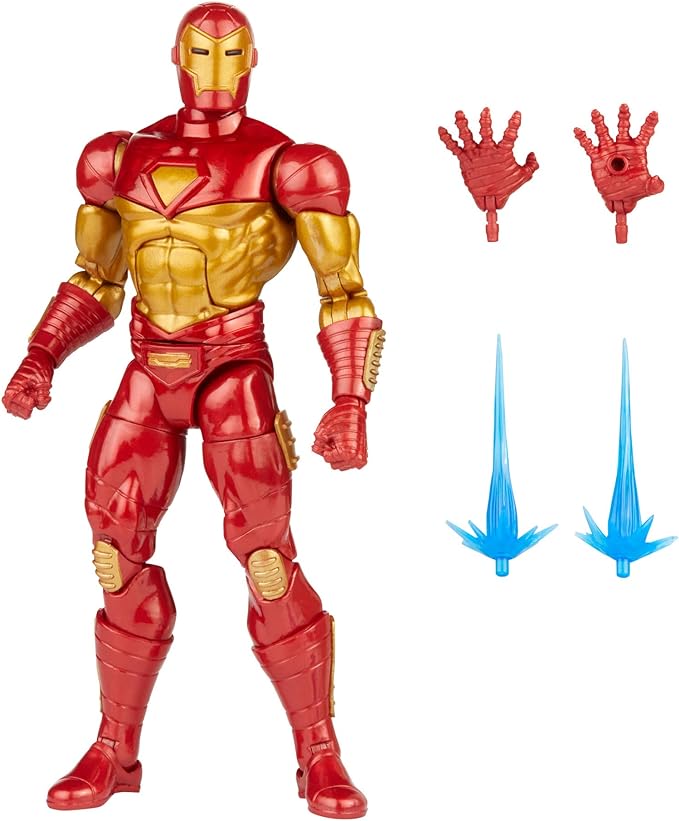 Marvel Hasbro Legends Series 6-inch Modular Iron Man Action Figure Toy, Includes 4 Accessories and 1 Build-A-Figure Part, Premium Design and Articulation - Figurio