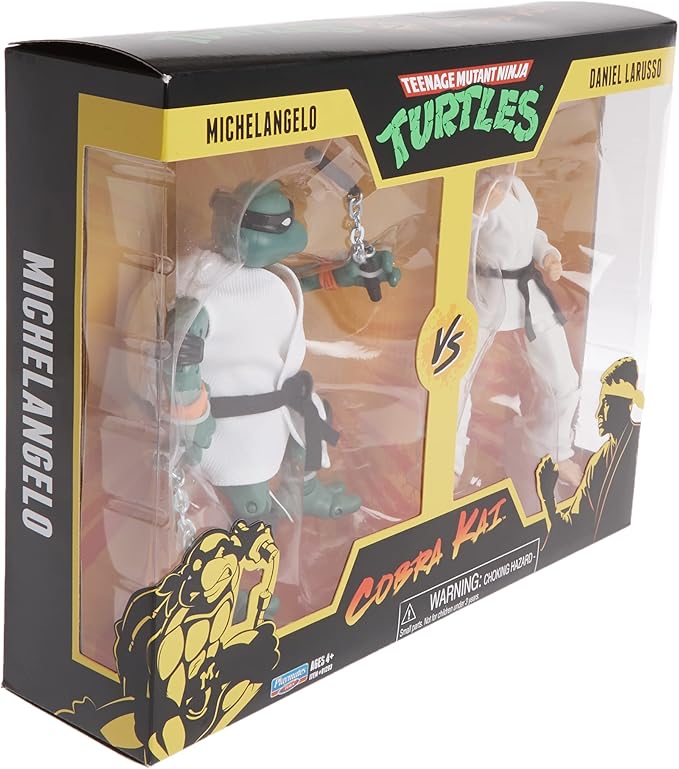 Teenage Mutant Ninja Turtles vs. Cobra Kai Mikey vs. Daniel LaRusso 2 Pack - Figurio