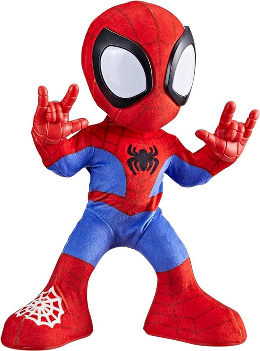 Spidey and his Amazing Friends Marvel Dance 'N Crawl Spidey, Interactive Plush Toy with 20 Phrases & Sounds, 2 Songs, Super Hero Toys for Kids 3 & Up - Figurio