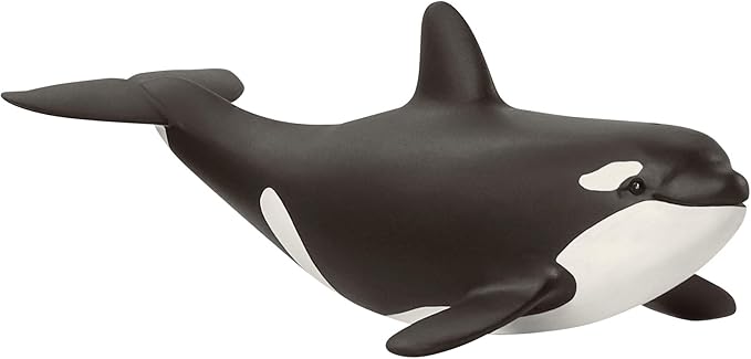 Schleich Wild Life, Ocean and Marine Life Toy Animals for Kids, Baby Orca Whale Toy Figurine, Ages 3+ - Figurio