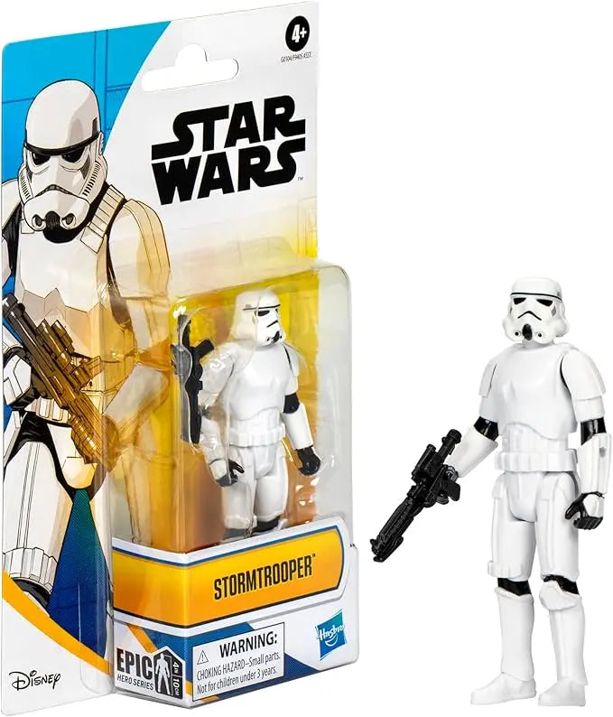 STAR WARS Epic Hero Series Stormtrooper 4-Inch Action Figure & Accessory, Toys for 4 Year Old Boys and Girls - Figurio