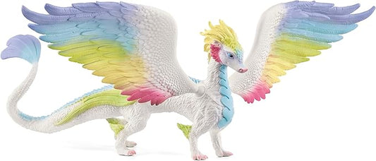 Schleich bayala Rainbow Dragon Toy Figurine with Movable Wings, Ages 5+, Dragon Toys for Girls - Figurio