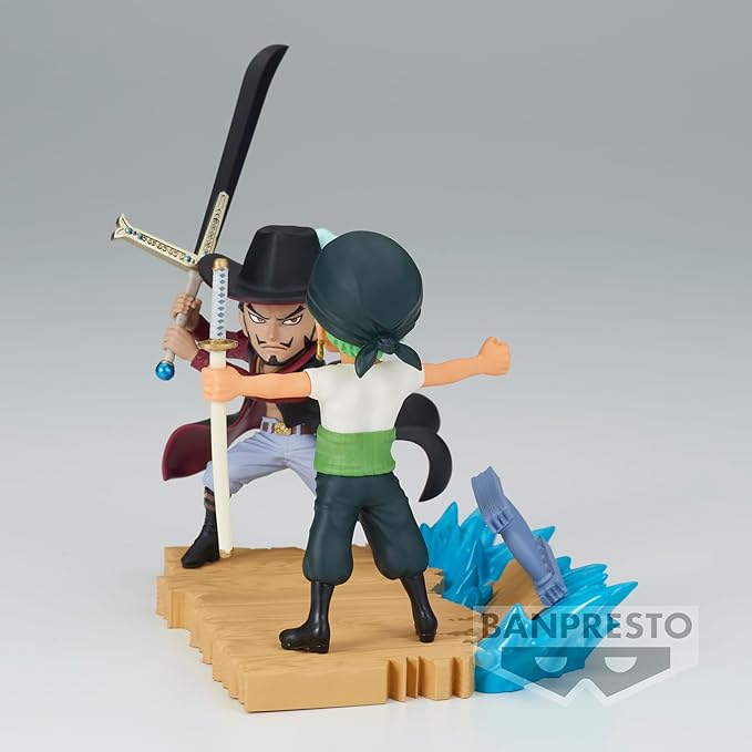 Banpresto - One Piece - Log Stories - Roronoa Zoro vs Dracule Mihawk, Bandai Spirits World Collectable Figure - Figurio