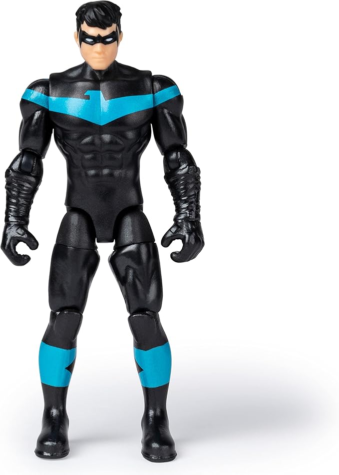 DC Comics Batman, 4-Inch Nightwing Mega Gear Deluxe Action Figure with Transforming Armor - Figurio