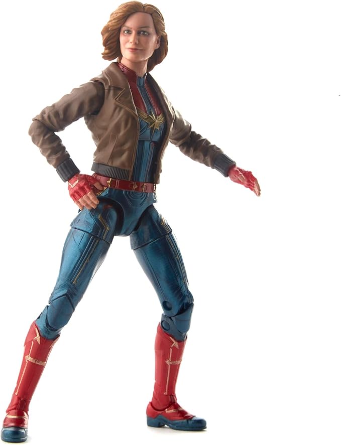 Marvel Captain Marvel 6-inch Legends Captain Marvel in Bomber Jacket Figure for Collectors, Kids, and Fans - Figurio