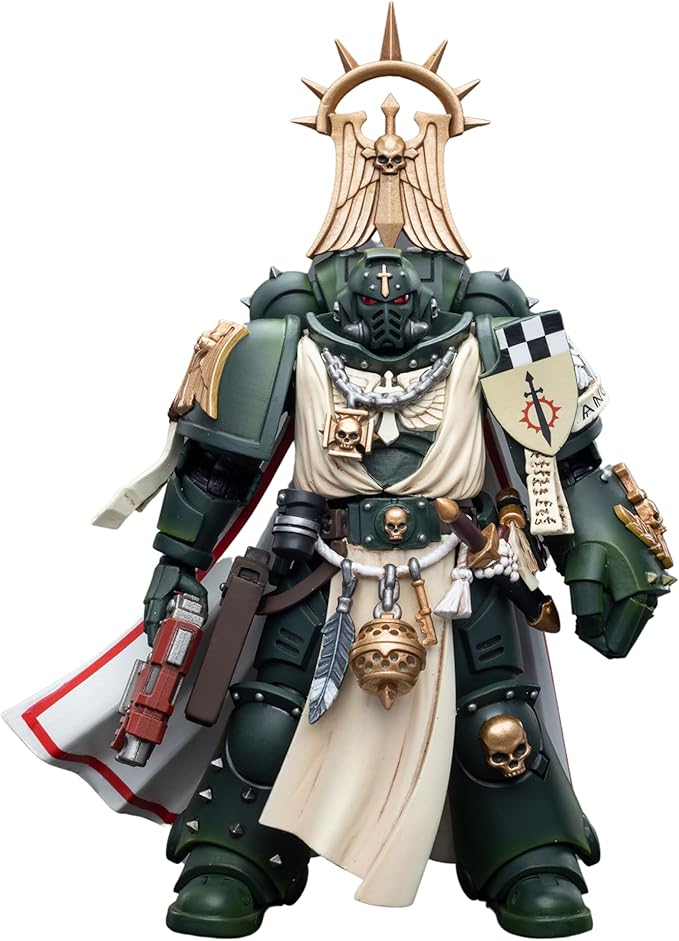 JOYTOY 1/18 Warhammer 40,000 4 inch Action Figure Dark Angels Master with Power Fist Collection Model - Figurio