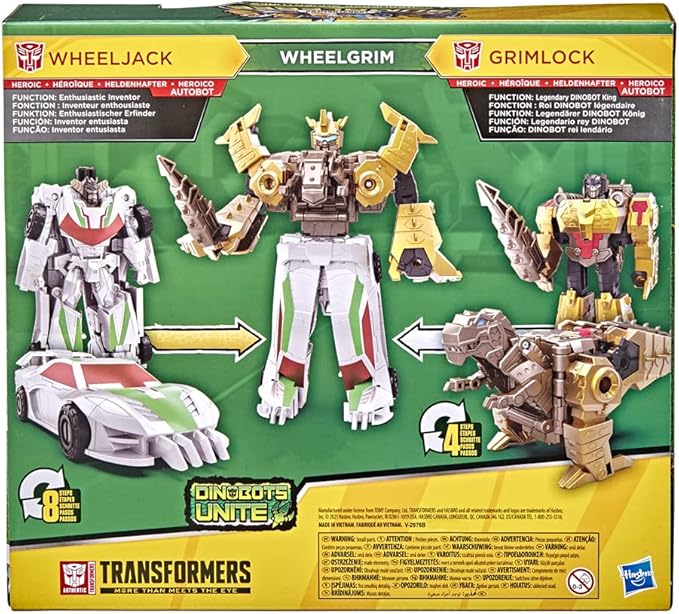 Transformers Bumblebee Cyberverse Adventures Dinobots Unite Toys Dino Combiners Wheelgrim 2-Pack Action Figures, Ages 6 and Up, 4.5-inch - Figurio