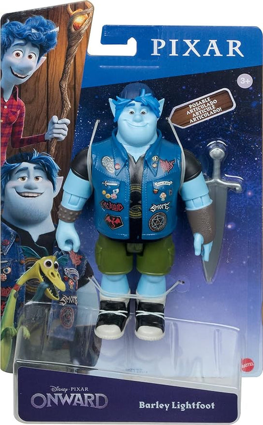 Mattel Pixar Onward Core Figure Barley Character Action Figure Realistic Movie Toy Brother Doll for Storytelling, Display and Collecting for Ages 3 and Up - Figurio