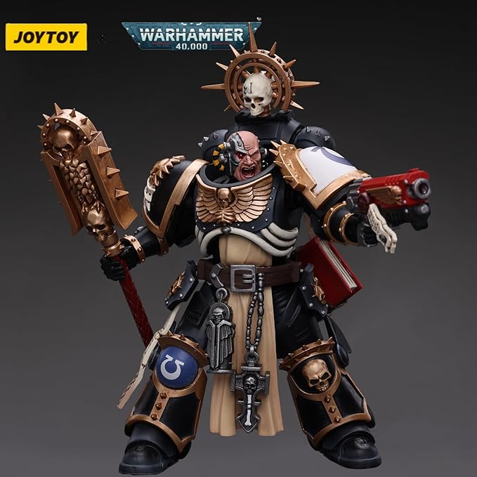 JOYTOY 1/18 Action Figure Warhammer 40K Figure Model Toys Ultramarines Chaplain(Indomitus) collection Model Anime 4.7 Inch - Figurio